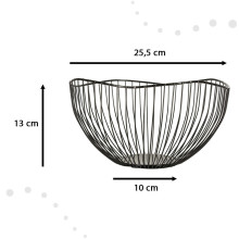 Ikonka Art.KX4679 Augļu grozu dārzeņu trauks dekoratīvs metāla trauks
