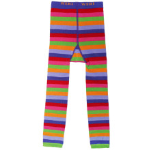 Weri Spezials Leggins for Children Purple-Kiwi Stripes ART.WERI-0502 High quality children's cotton leggings for girls with cute design