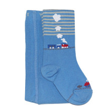 Weri Spezials Children's Tights Railway Medium Blue ART.WERI-3815 High quality children's cotton tights for boys