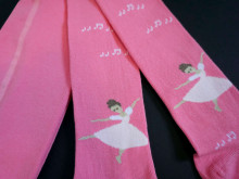 Weri Spezials Children's Tights Ballet Dancer Dark Pink ART.WERI-6025 High quality children's cotton tights for girls with cute design