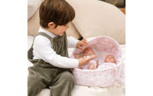 Arias ELEGANCE Art.AR50695  Mažos dvynės lėlės su lopšiu, 26cm