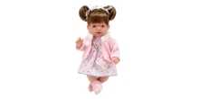 Arias Doll Art.AR60609 Lėlė tamsiais plaukais rožine suknele, 28 cm.