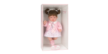 Arias Doll Art.AR60609 Lėlė tamsiais plaukais rožine suknele, 28 cm.