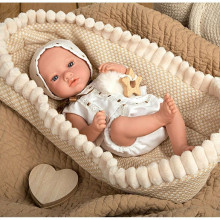 Arias Baby Doll Art.AR60680 Arias doll with a brown carrycot, 38 cm
