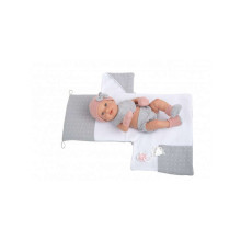 Arias Baby Doll Salma Art.AR65287 Doll with a grey blanket, 42 cm