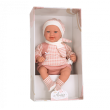 Arias Baby Doll Art.AR65349 Кукла-пупс в розовой одежде, смеется, 45см