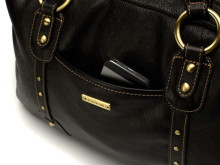Storksak Elizabeth Leather Bag Art.141830 Black Māmiņu soma