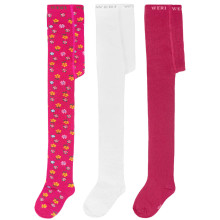 Weri Spezials Children's Tights Marguerite Pink ART.SW-2092 Set of three pairs of high quality cotton tights for girls