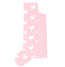 Weri Spezials Bērnu Zeķubikses White Butterflies Light Pink ART.SW-0246 Augstas kvalitātes bērnu kokvilnas Zeķubikses meitenēm