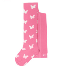 Weri Spezials Детские колготки White Butterflies Deep Pink ART.SW-0260 Высококачественные детские хлопковые колготки для девочек
