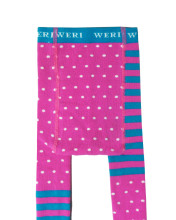 Weri Spezials Детские колготки Dots and Stripes Pink ART.SW-0961 Высококачественные детские хлопковые колготки для девочек