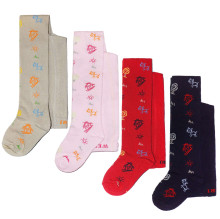 Weri Spezials Children's Tights Cat House Red ART.SW-0022 High quality children's cotton tights for gilrs
