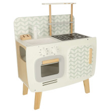 Ikonka Wooden Kitchen MDF Lulilo Retro Art.KX4635 Children's wooden kitchen with accessories