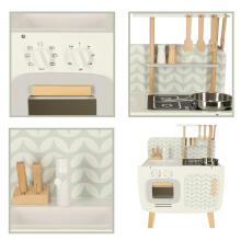 Ikonka Wooden Kitchen MDF Lulilo Retro Art.KX4635