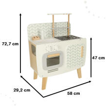 Ikonka Wooden Kitchen MDF Lulilo Retro Art.KX4635