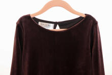 Kroeno Velvet Charm Art.MIK047K Brown Бархатное платье для девочек