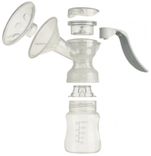 Akuku Easy A0306 White Ket Rankinis pieno siurblys / laktatorius su silikoniniu antgaliu ir priedais