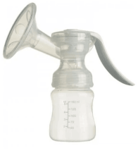 Akuku Easy A0306 White Ket Rankinis pieno siurblys / laktatorius su silikoniniu antgaliu ir priedais