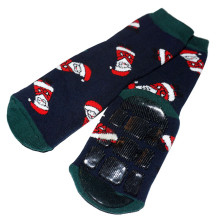 Weri Spezials Детские нескользящие носки Christmas Navy ART.WERI-4346 Высококачественных детских носков из хлопка с нескользящим покрытием