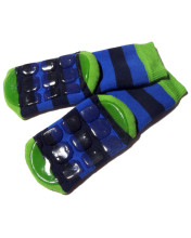 Weri Spezials Детские нескользящие носки Big Stripes Royal Blue ART.SW-1013 Высококачественных детских носков из хлопка с нескользящим покрытием