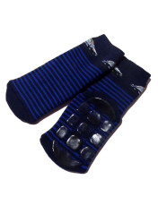 Weri Spezials Children's Non-Slip Socks Police Car Black ART.SW-1129 High quality children's socks made of cotton with non-slip coating