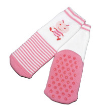 Weri Spezials Детские нескользящие носки Little Ant Pink ART.WERI-3794 Высококачественных детских носков из хлопка с нескользящим покрытием