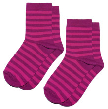 Weri Spezials Children's Socks Colorful Stripes Pink and Rose ART.SW-1644 Pack of two high quality children's cotton socks