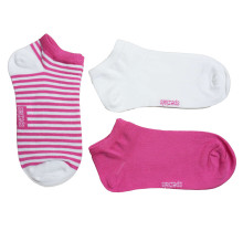 Weri Spezials Короткие Детские носки White Stripes Dark Pink ART.WERI-4073 Комплект из трех пар высококачественных коротких детских носков из хлопка