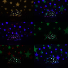 Ikonka Art.KX7814_4 Zvaigžņu projektora nakts gaisma 2in1 USB balts