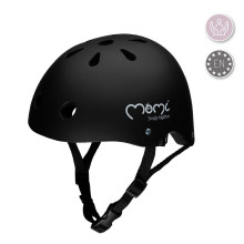 Momi Mimi Helmet Art.ROBI00062 Black Сертифицированный, регулируемый шлем/каска для детей  (47-58 cm)
