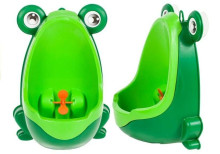 Mini Urinal For Boys Frog Suction Pads Green