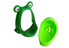 Mini Urinal For Boys Frog Suction Pads Green
