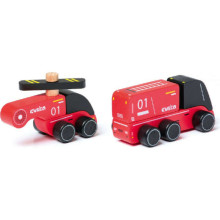 Cubika Fire Fighters Art.15559  Wooden cars
