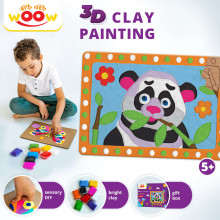 KIDS DO 3D clay painting PANDA Art.WP1504 3D glezna no viegla plastilīna Panda