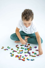 KIDS DO Wooden puzzle PEACOCK Art.AP3118  Деревянный пазл Павлин 64 шт