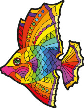 Wooden puzzle FISH Art.AP3117  Medinė dėlionė 35 vnt