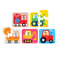 Banana Panda On-the-Go Puzzles Vehicles Art.49202 grindų galvosūkių kilimėlis (20 vnt.)