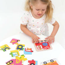 Banana Panda On-the-Go Puzzles Vehicles Art.49202 grindų galvosūkių kilimėlis (20 vnt.)
