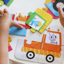 Banana Panda On-the-Go Puzzles Vehicles Art.49202 grindų galvosūkių kilimėlis (20 vnt.)