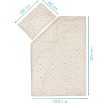 Fillikid Bed Sets Art.021-19 Rainbow Beige Medvilniniai patalynės komplektai iš 2 dalių