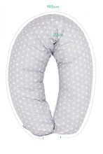 Fillikid Luxe Nursing pillow Art.519-67 Cube Grey Многофункциональная подушка для беременных и кормящих (190 cm)