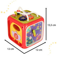 Bebe Basic Cube  Art.KX4291 Montessori 6-in-1 Busy Cube Sorter for Toddlers