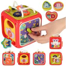 Bebe Basic Cube  Art.KX4291 Montessori 6-in-1 Busy Cube Sorter for Toddlers