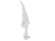 Ikonka Art.KX5714 Christmas gnome with beard white 47cm