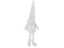 Ikonka Art.KX5714 Christmas gnome with beard white 47cm