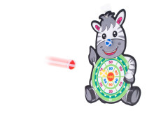 Ikonka Art.KX5614 Velcro dart game safe darts target zebra