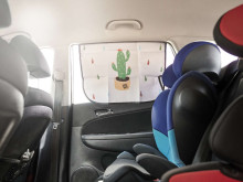 Ikonka Art.KX6192_1 Magnetic curtain car window cover cactus