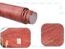 Ikonka Art.KX5509 Self-adhesive foil roll wallpaper veneer brick 1,22x50m