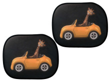 Ikonka Art.KX5295_2 Static sunshade curtain car window cover giraffe