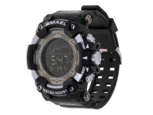 Ikonka Art.KX5268_1 Vīriešu militārais ūdensizturīgais LED pulkstenis SMAEL melns